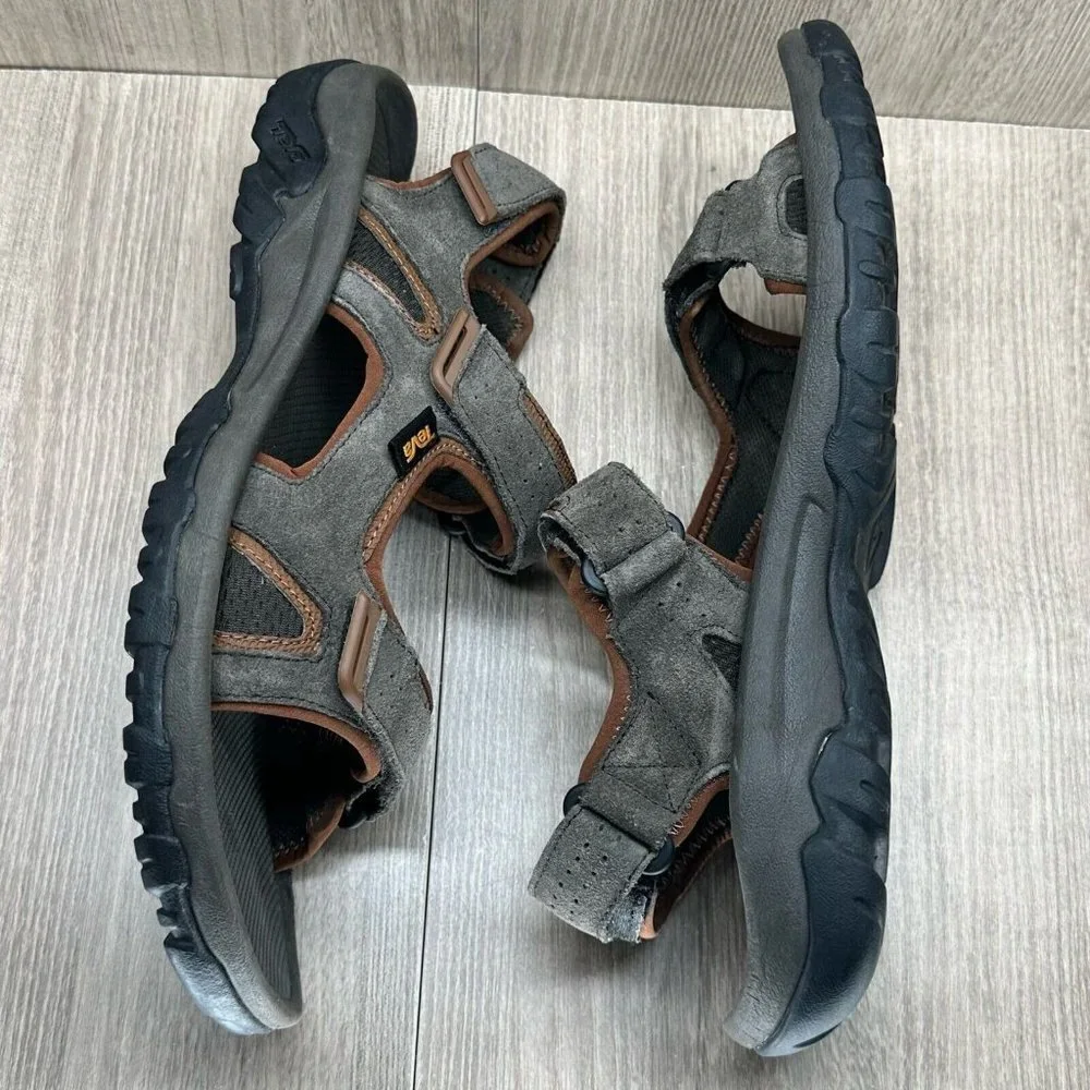 Teva Sandals Mens Size 12 Katavi 2 Adjustable Trail Hiking Suede Brown 1019192